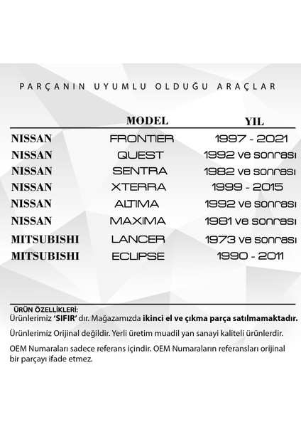 Alpha Auto Part Nissan Mitsubishi Mazda Honda Ford Için Klips-10 Adet