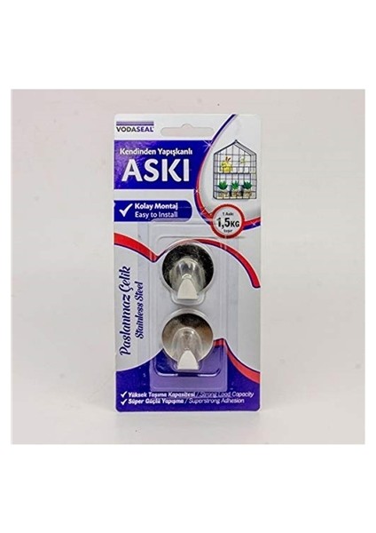 Kendiliğinden Yapışkanlı Askı 2li