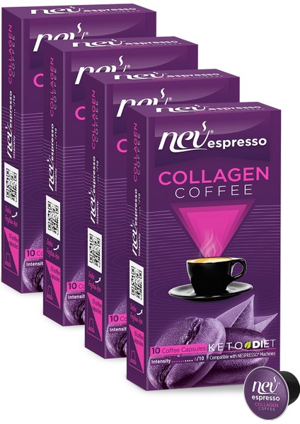 Collagen Kapsül Kahve 4 x 10 Kapsül