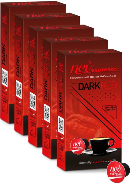 Dark Red Kapsül Kahve Nespresso Uyumlu 50'li