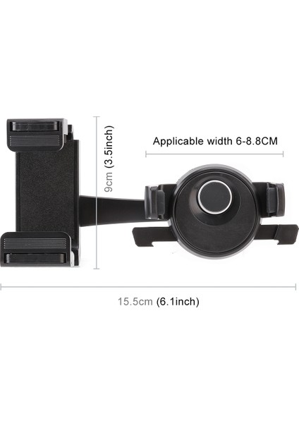 Taşınabilir Araba Dikiz Aynası Cep Telefonu Braketi Siyah (Yurt Dışından)