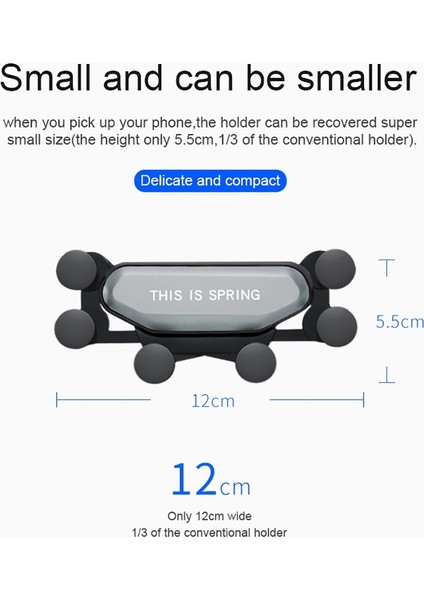 Araba Air Altı-Plaw Gravity Cep Telefon Tutucu Braketi Gümüş (Yurt Dışından)