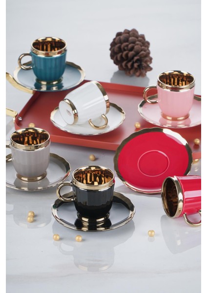 Breeze 6lı Porselen Kahve Fincanı Takımı