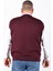 Büyük Beden Erkek Bordo %100 Pamuk V Yaka Süveter TRIST-2103 4