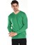 Erkek Koyu Yeşil %100 Pamuk Bisiklet Yaka Triko Kazak TRIST-1102 5