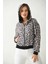 Bej Kapüşonlu Leopar Baskılı Sweatshirt 1