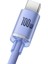 Crystal Shine 100W 120 cm Type-C Şarj Kablosu Mor 3