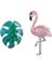 S925 Gümüş Yapraklar Flamingo Ear Studs Kadın Küpe (Yurt Dışından) 1