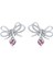 S925 Sterlıng Gümüş Bowknot Kadın Küpe (Yurt Dışından) 1