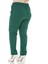 Büyük Beden Beli Yan ve Arkadan Lastikli Dar Paça Cepli Zümrüt Yeşili Pantolon 3