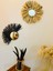 Sintad Kattuna Wall Art Rafya ve Boncuk Ayna Duvar Dekorasyon Ürünü 2’li Siyah Set 1