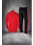 Büyük Beden Erkek Kırmızı Supra Penye Nefes Alabilir Kumaş Alt Rahat Eşofman Yürüyüş (4xl- 10XL) 4
