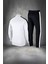 Büyük Beden Erkek Beyaz Supra Penye Nefes Alabilir Kumaş Alt Rahat Eşofman Yürüyüş Takımı (4xl- 10XL) 4