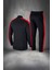 Büyük Beden Erkek Siyah Supra Penye Kumaş Her Mevsim Için Eşofman Takımı Seti (4xl- 10XL) 4