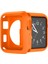 Apple Watch 7 45 mm Önü Açık Mat Silikon Kılıf - Turuncu 1