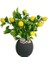 Saksılı Yapay Limon Çiçeği 30 cm Boy Limon Ağacı Antasit Gri Saksıda 1