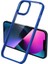 Apple iPhone 12 Kılıf Htstore Htstore Zore Krom Kapak-Lacivert 1