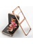 Galaxy Z Flip 3 Kılıf Htstore Kıpta Kapak-Gold 1