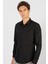 Slim Fit Dar Kesim Küçük Yaka Düz Erkek Gömlek 2