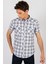 Slim Fit Kısa Kol Ekose Çift Cep Kapaklı Teksas Model Erkek Gömlek 2