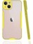 Apple iPhone 13 Kılıf Htstore Parfe Kapak-Sarı 1