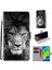 Xiaomi İçin Redmi Note 9 / 10X 4G Çapraz Doku Kılıfı Siyah Beyaz Aslan Kafası (Yurt Dışından) 4