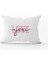 Beyaz Pembe Modern Love You Dijital Baskılı Kırlent Kılıfı - CGH338-3550 Çift Tarafı Baskılı 1