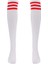 Şerit Uyluk Yüksek Tüp Çorap L Beyaz-Çizgili (Yurt Dışından) 1