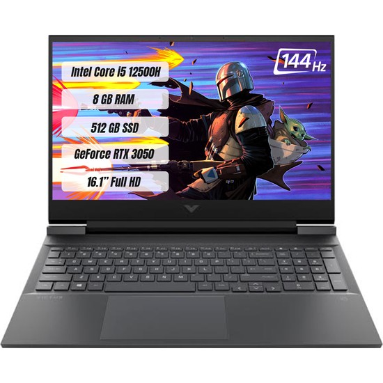 Hp Victus 16-D1048NT İntel Core i5 12500H 8 GB 512 GB SSD Rtx 3050 Freedos 16.1" FHD Taşınabilir Bilgisayar 68P33EA