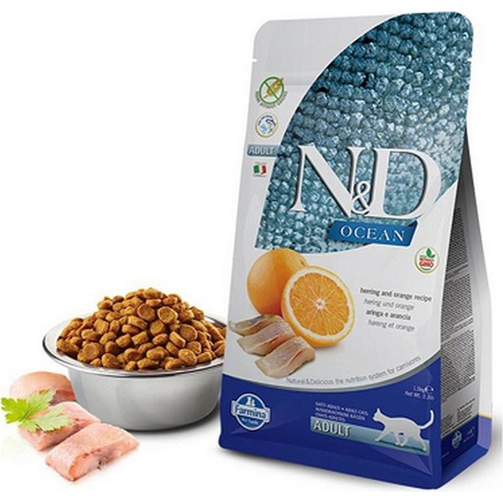 N&amp;D Nd Ocean Tahılsız Morina Balıklı Portakal Yetişkin Kedi Fiyatı