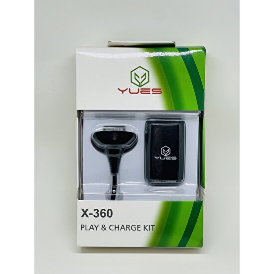 Yues Xbox 360 Gamepad Oyun Kolu Şarj Kit Batarya + Kablo