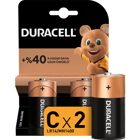 Duracell Alkalin C Piller 2’li Paket