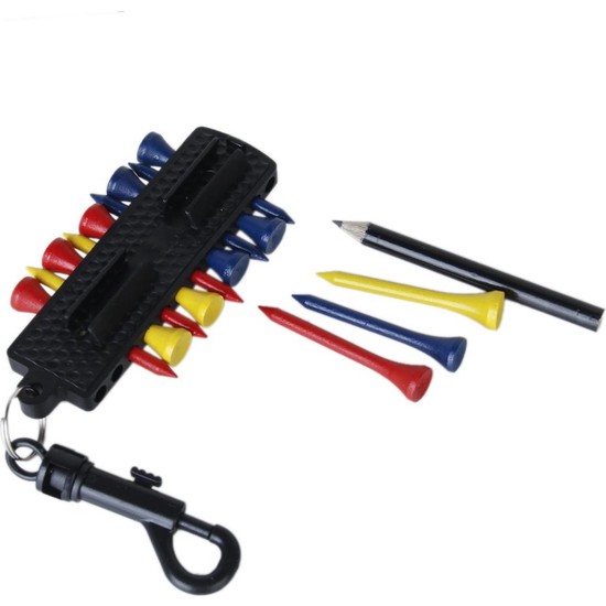 Catrne Golf Tee Caddy Kaleci Anahtar Zinciri 12 Tees 2 Top Fiyatı