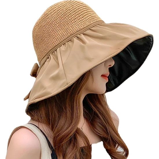 Uosu Kadın Modası Uv Korumalı Güneş Kovası Şapka (Yurt Dışından)