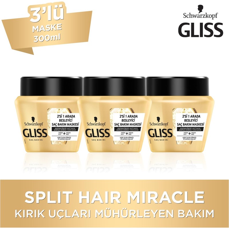Gliss Ultimate Oil Elixir Maske 300Ml X 3 Adet
