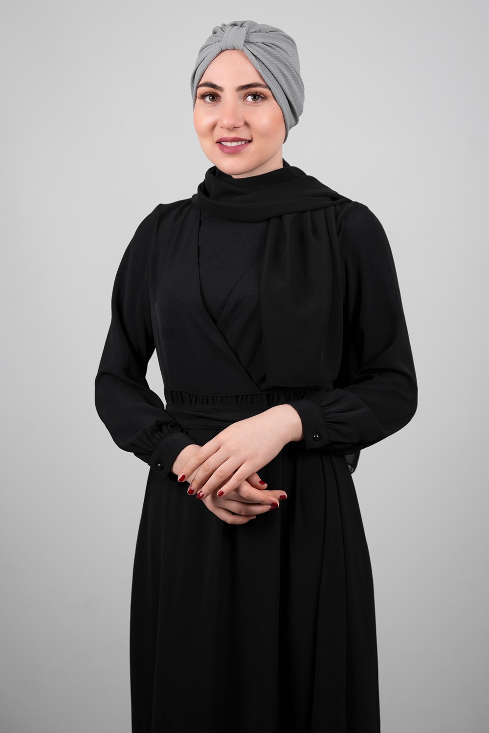 Hürrem Bone Bordo Pratik Hazır Geçmeli Tesettür Bone Petekli Büzgülü 1204_16 görsel 3