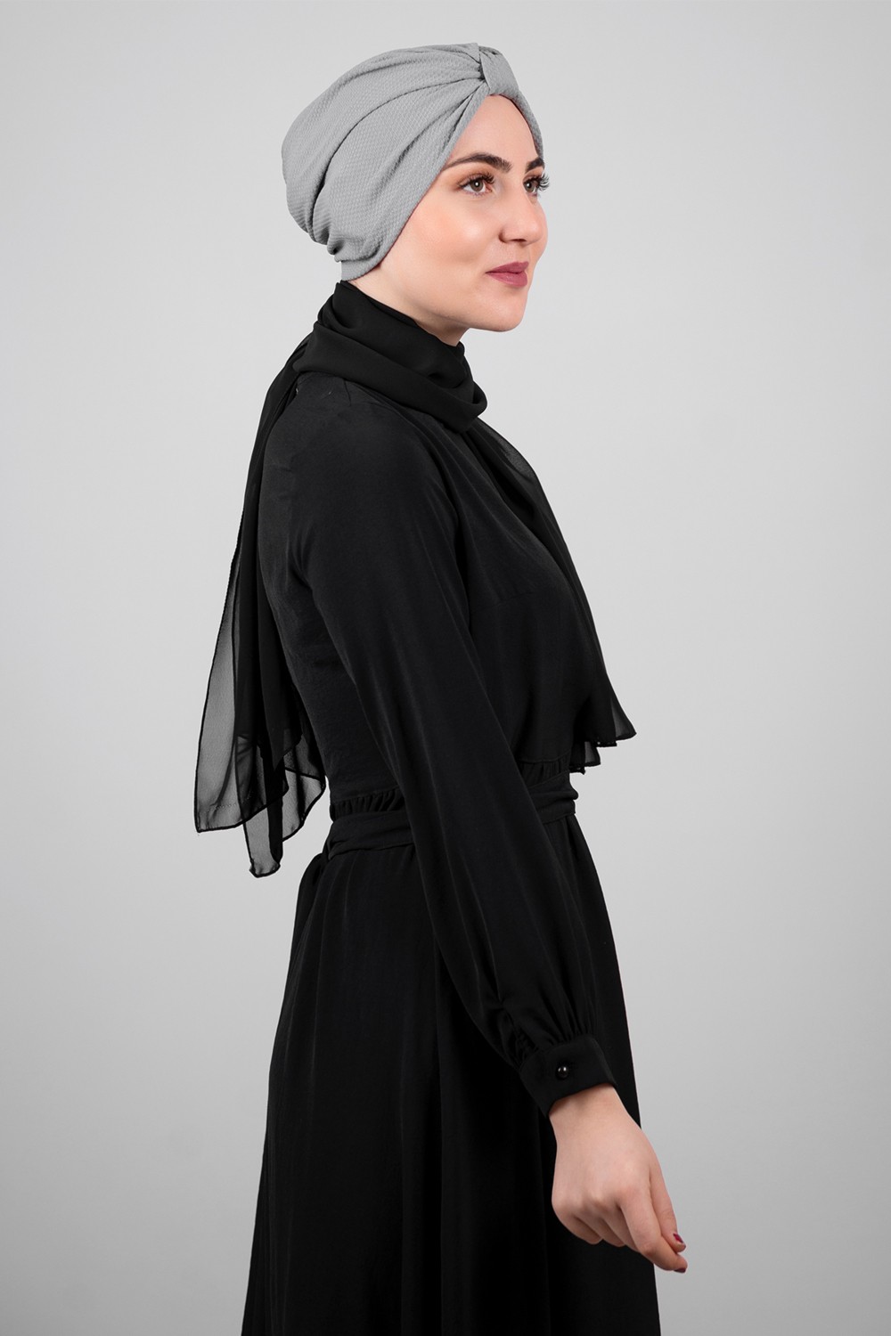 Hürrem Bone Bordo Pratik Hazır Geçmeli Tesettür Bone Petekli Büzgülü 1204_16 görsel 4
