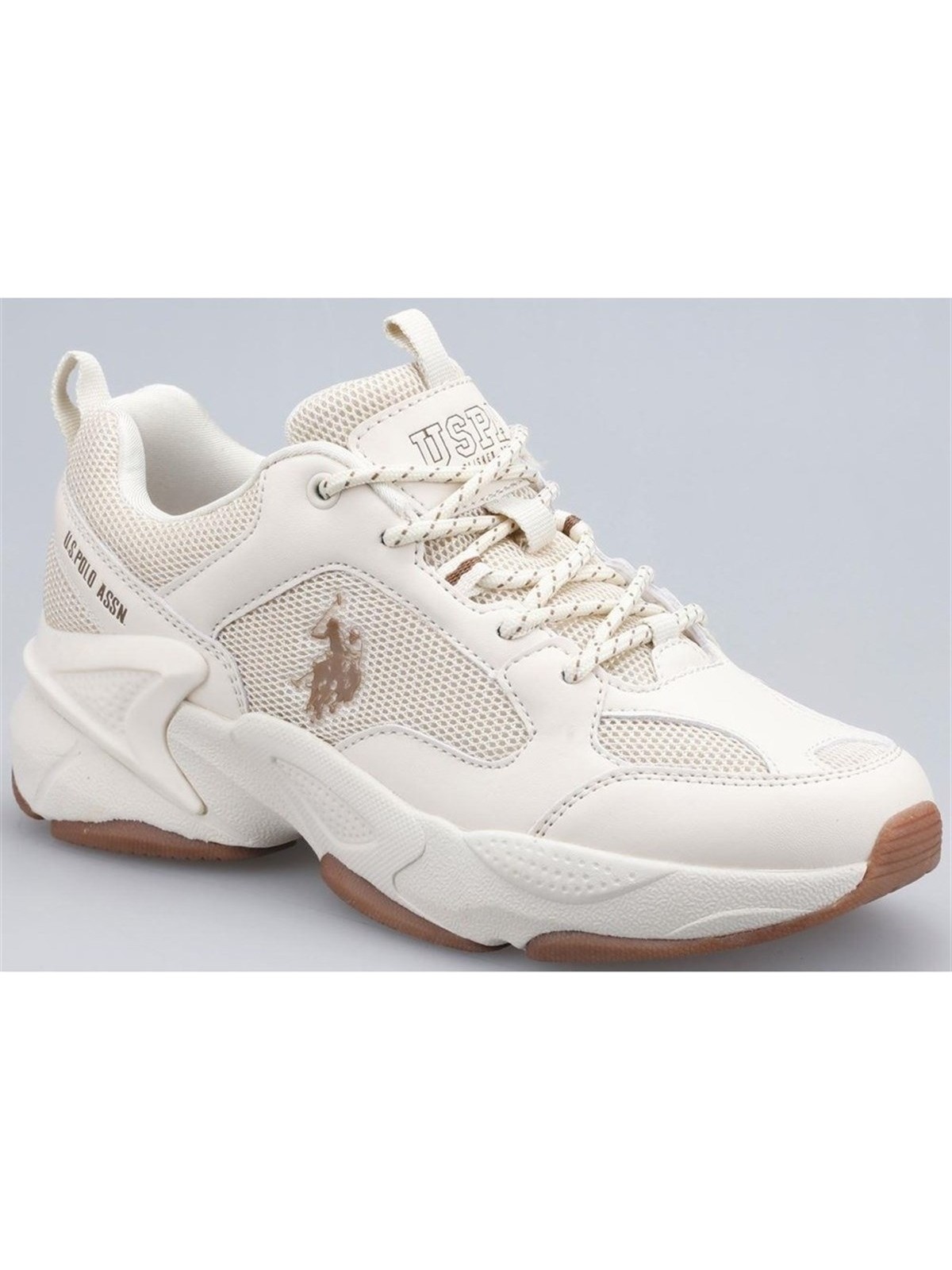 U.S. Polo Assn. Maybe Bej Kadın Sneaker Spor Ayakkabı V1