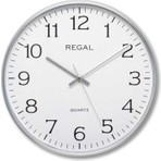 Regal 0250 İnce Çerçeve Slim Duvar Saati Gri Yuvarlak Modern Tasarım Plastik Materyal