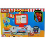 Uçar Oyuncak Barkod Okuyuculu Tartılı Pos Makineli Hesap Makineli Kesme Meyveli Yazar Kasa Süper Market Seti