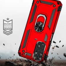 CoverZone Xiaomi Redmi Note 11S  Kılıf ile Uyumlu Kılıf Shockprof Yüzük Tutuculu Vega Gri