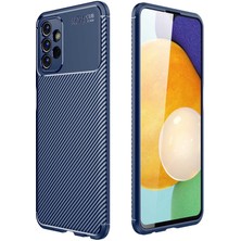 CoverZone Galaxy A23 ile Uyumlu Kılıf Karbon Delüx Tpu Silikon Lacivert