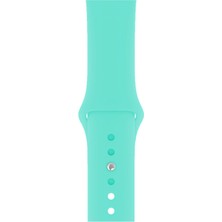 Desingshop Apple Watch 2 3 4 5 6 7 Se Uyumlu 42-44 mm  A+ Kaliteli Silikon Kordon Turkuaz