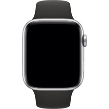 Desingshop Apple Watch 2 3 4 5 6 7 Se Uyumlu 42-44 mm  A+ Kaliteli Silikon Kordon Siyah