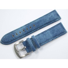 Ezgi Elektronik Kot Desenli Mavi Baskılı 22 mm Spor Kolça Saat Kordonu