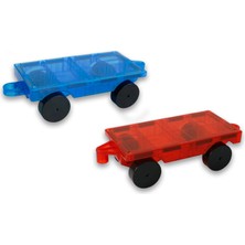 Zenkid Magblock 3D Magnet Blok Araba Takımı / 2 Set Araba / Çocuklar İçin Eğitici Oyuncak