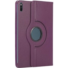 Huawei Mate Pad 11 (2021) Htstore Htstore Zore Dönebilen Standlı Kılıf-Mor