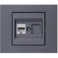 Ovivo Grano Metalik Füme RJ45 Cat6 Tekli Data Prizi