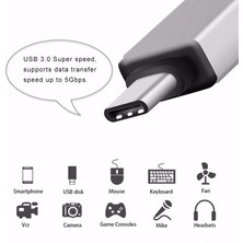 Streak USB Dişi To Type-C Erkek Dönüştürücü Otg Çevirici Adaptör Metal