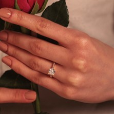 Adil Idil Kuyumculuk 14 Ayar V Tırnak Kalın Tektaş